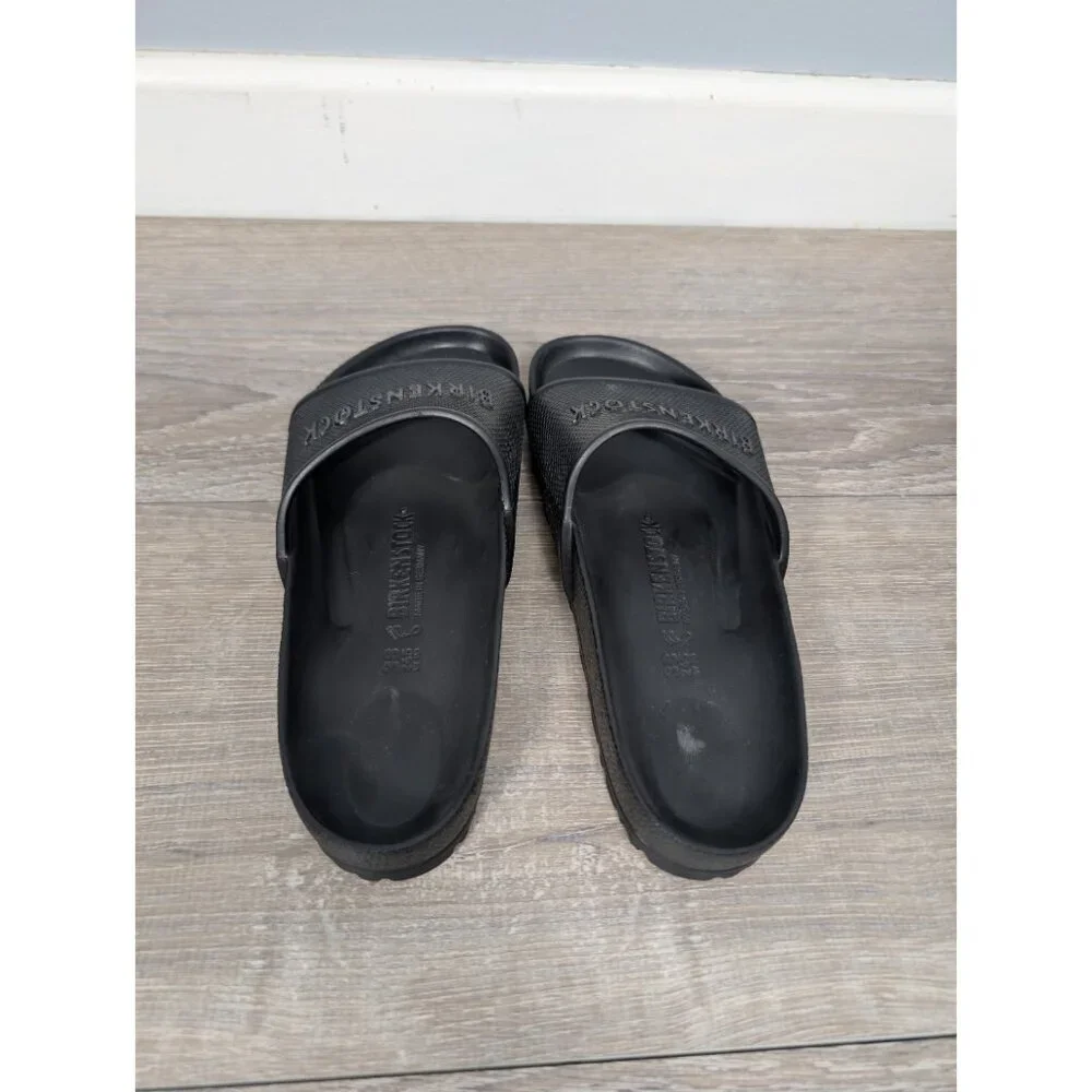 Birkenstock Barbados Essentials EVA Black Slide Sandals Unisex Women 7/Men 5